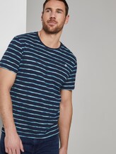 Striped T-shirt with a chest pocket - Men - yellow spacedye stripe Striped T-shirt with a chest pocket - Men - yellow spacedye stripe - 5 - TOM TAILOR