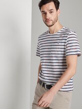 Gestreiftes T-Shirt mit Brusttasche - Männer - red spacedye stripe Gestreiftes T-Shirt mit Brusttasche - Männer - red spacedye stripe - 5 - TOM TAILOR