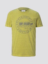 Gestreiftes T-Shirt mit Print - Männer - yellow overdye stripe Gestreiftes T-Shirt mit Print - Männer - yellow overdye stripe - 7 - TOM TAILOR