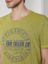 Gestreiftes T-Shirt mit Print - Männer - yellow overdye stripe Gestreiftes T-Shirt mit Print - Männer - yellow overdye stripe - 9 - TOM TAILOR