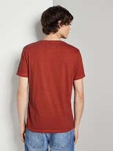 Gestreiftes T-Shirt mit Print - Männer - red overdye stripe Gestreiftes T-Shirt mit Print - Männer - red overdye stripe - 2 - TOM TAILOR