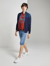 Gestreiftes T-Shirt mit Print - Männer - red overdye stripe Gestreiftes T-Shirt mit Print - Männer - red overdye stripe - 3 - TOM TAILOR