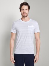 T-Shirt mit Strukturmuster - Männer - Off White T-Shirt mit Strukturmuster - Männer - Off White - 1 - TOM TAILOR
