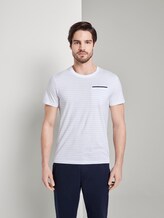 T-Shirt mit Strukturmuster - Männer - Off White T-Shirt mit Strukturmuster - Männer - Off White - 9 - TOM TAILOR
