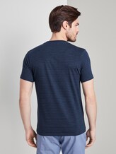 T-shirt with a textured pattern - Men - Black Iris Blue T-shirt with a textured pattern - Men - Black Iris Blue - 2 - TOM TAILOR