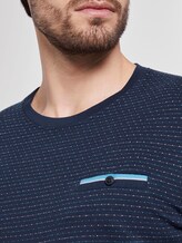 T-shirt with a textured pattern - Men - Black Iris Blue T-shirt with a textured pattern - Men - Black Iris Blue - 9 - TOM TAILOR