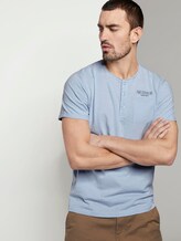Henley T-Shirt in Melange-Optik - Männer - light powder blue Henley T-Shirt in Melange-Optik - Männer - light powder blue - 5 - TOM TAILOR