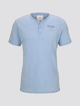 Henley T-Shirt in Melange-Optik - Männer - light powder blue Henley T-Shirt in Melange-Optik - Männer - light powder blue - 7 - TOM TAILOR