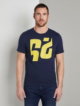 T-Shirt mit Print - Männer - Black Iris Blue T-Shirt mit Print - Männer - Black Iris Blue - 1 - TOM TAILOR