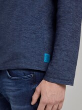 Soft long-sleeved Henley shirt - Men - Black Iris Blue Soft long-sleeved Henley shirt - Men - Black Iris Blue - 10 - TOM TAILOR