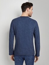 Soft long-sleeved Henley shirt - Men - Black Iris Blue Soft long-sleeved Henley shirt - Men - Black Iris Blue - 2 - TOM TAILOR