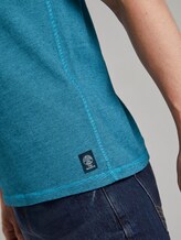 Coloured striped polo shirt - Men - teal overdye stripe Coloured striped polo shirt - Men - teal overdye stripe - 10 - TOM TAILOR
