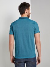 Coloured striped polo shirt - Men - teal overdye stripe Coloured striped polo shirt - Men - teal overdye stripe - 2 - TOM TAILOR