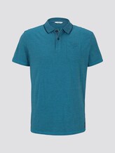 Coloured striped polo shirt - Men - teal overdye stripe Coloured striped polo shirt - Men - teal overdye stripe - 7 - TOM TAILOR