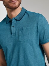 Coloured striped polo shirt - Men - teal overdye stripe Coloured striped polo shirt - Men - teal overdye stripe - 9 - TOM TAILOR