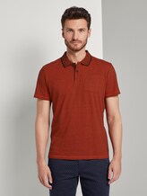 Eingefärbtes Poloshirt mit Streifenmuster - Männer - red overdye stripe Eingefärbtes Poloshirt mit Streifenmuster - Männer - red overdye stripe - 1 - TOM TAILOR