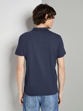 Eingefärbtes Poloshirt mit Streifenmuster - Männer - blue overdye stripe Eingefärbtes Poloshirt mit Streifenmuster - Männer - blue overdye stripe - 2 - TOM TAILOR