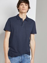 Eingefärbtes Poloshirt mit Streifenmuster - Männer - blue overdye stripe Eingefärbtes Poloshirt mit Streifenmuster - Männer - blue overdye stripe - 5 - TOM TAILOR