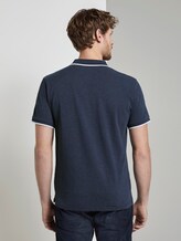 Meliertes Poloshirt - Männer - Black Iris Blue Melange Meliertes Poloshirt - Männer - Black Iris Blue Melange - 2 - TOM TAILOR