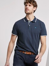 Meliertes Poloshirt - Männer - Black Iris Blue Melange Meliertes Poloshirt - Männer - Black Iris Blue Melange - 5 - TOM TAILOR