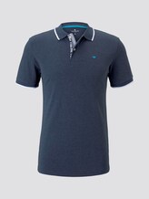 Meliertes Poloshirt - Männer - Black Iris Blue Melange Meliertes Poloshirt - Männer - Black Iris Blue Melange - 7 - TOM TAILOR