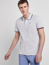 Meliertes Poloshirt - Männer - Blanc De Blanc White Melange Meliertes Poloshirt - Männer - Blanc De Blanc White Melange - 5 - TOM TAILOR