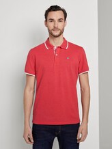Meliertes Poloshirt - Männer - Brilliant Red Melange Meliertes Poloshirt - Männer - Brilliant Red Melange - 1 - TOM TAILOR