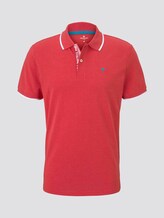 Meliertes Poloshirt - Männer - Brilliant Red Melange Meliertes Poloshirt - Männer - Brilliant Red Melange - 7 - TOM TAILOR