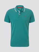 Meliertes Poloshirt - Männer - ever green white melange Meliertes Poloshirt - Männer - ever green white melange - 7 - TOM TAILOR