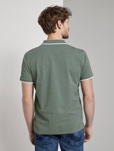 Meliertes Poloshirt - Männer - pale bark green white melange Meliertes Poloshirt - Männer - pale bark green white melange - 2 - TOM TAILOR