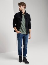 Meliertes Poloshirt - Männer - pale bark green white melange Meliertes Poloshirt - Männer - pale bark green white melange - 3 - TOM TAILOR
