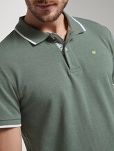 Meliertes Poloshirt - Männer - pale bark green white melange Meliertes Poloshirt - Männer - pale bark green white melange - 9 - TOM TAILOR