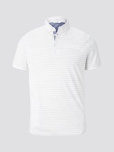 Poloshirt mit Strukturmuster - Männer - Off White Poloshirt mit Strukturmuster - Männer - Off White - 7 - TOM TAILOR