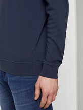 Eingefärbtes Sweatshirt mit Print - Männer - Black Iris Blue Melange Eingefärbtes Sweatshirt mit Print - Männer - Black Iris Blue Melange - 9 - TOM TAILOR