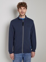 Sweatjack met opstaande kraag - Mannen - Black Iris Blue Sweatjack met opstaande kraag - Mannen - Black Iris Blue - 1 - TOM TAILOR