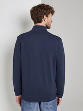 Sweatjack met opstaande kraag - Mannen - Black Iris Blue Sweatjack met opstaande kraag - Mannen - Black Iris Blue - 2 - TOM TAILOR