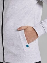 Sweatjacke mit Stehkragen - Männer - Blanc De Blanc White Melange Sweatjacke mit Stehkragen - Männer - Blanc De Blanc White Melange - 10 - TOM TAILOR