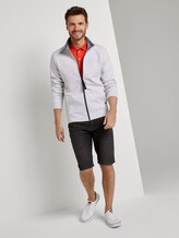 Sweatjacke mit Stehkragen - Männer - Blanc De Blanc White Melange Sweatjacke mit Stehkragen - Männer - Blanc De Blanc White Melange - 3 - TOM TAILOR
