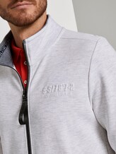 Sweatjacke mit Stehkragen - Männer - Blanc De Blanc White Melange Sweatjacke mit Stehkragen - Männer - Blanc De Blanc White Melange - 9 - TOM TAILOR