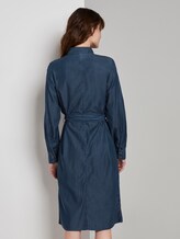 Denim dress with a tie belt - Women - Blue Denim Denim dress with a tie belt - Women - Blue Denim - 2 - TOM TAILOR