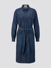 Denim dress with a tie belt - Women - Blue Denim Denim dress with a tie belt - Women - Blue Denim - 7 - TOM TAILOR