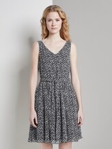 Kleid aus Chiffon - Frauen - navy small leo design Kleid aus Chiffon - Frauen - navy small leo design - 1 - TOM TAILOR