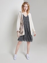 Kleid aus Chiffon - Frauen - navy small leo design Kleid aus Chiffon - Frauen - navy small leo design - 3 - TOM TAILOR