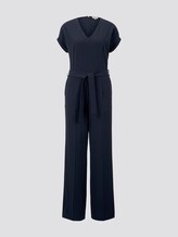 Jumpsuit mit Bindegürtel - Frauen - Sky Captain Blue Jumpsuit mit Bindegürtel - Frauen - Sky Captain Blue - 7 - TOM TAILOR