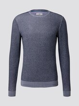 Strickpullover im Strukturmix - Männer - Black Iris Blue Strickpullover im Strukturmix - Männer - Black Iris Blue - 7 - TOM TAILOR