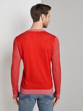 Strickpullover im Strukturmix - Männer - Grenadine Red Strickpullover im Strukturmix - Männer - Grenadine Red - 2 - TOM TAILOR