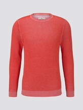 Strickpullover im Strukturmix - Männer - Grenadine Red Strickpullover im Strukturmix - Männer - Grenadine Red - 7 - TOM TAILOR
