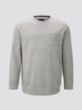 TOM TAILOR Herren Basic Sweatshirt, grau, unifarben, Gr.4XL