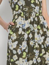 Sleeveless maxi dress with a pattern - Women - khaki floral design Sleeveless maxi dress with a pattern - Women - khaki floral design - 9 - TOM TAILOR