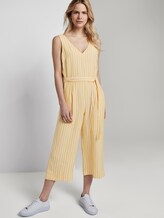 Ärmelloser Jumpsuit mit Streifenmuster und Gürtel - Frauen - yellow offwhite stripe Ärmelloser Jumpsuit mit Streifenmuster und Gürtel - Frauen - yellow offwhite stripe - 5 - TOM TAILOR